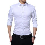 New Men Long Sleeve Shirts Slim Fit Solid Business Formal Shirts for Autumn VN 68