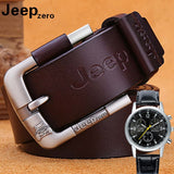 New Give The Watch Men Belt Genuine Leather Needle Buckle Belt For Young And Middle-aged Cowhide Belt