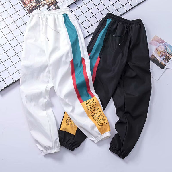 2019 Men Sweatpants Loose Men Joggers Pants Hip Hop Sportswear Track Harem Unisex Streetwear Pant Side Stripe Track Jogger