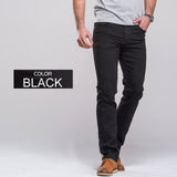 GRG Men's Jeans Classic Straight Fit Stretch Denim Jeans Casual Blue Black Trousers Stretch Long Pants