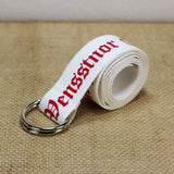 2019 Unisex Canvas Belts Letters Printed Thai D Ring Double Buckle Student Belt Fashion Belts