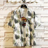 Print Brand Summer Hot Sell Men's Beach Shirt Fashion Short Sleeve Floral Loose Casual Shirts Plus Asian SIZE M-4XL 5XL Hawaiian