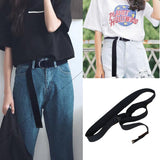 Female Belt Harajuku Belt Long Canvas Belt Harajuku Waist Belt for Women Solid Color ceinture femme cinture femme cinto feminino